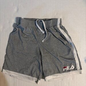 Fila Men’s Heather Gray Athletic Shorts with White Trim